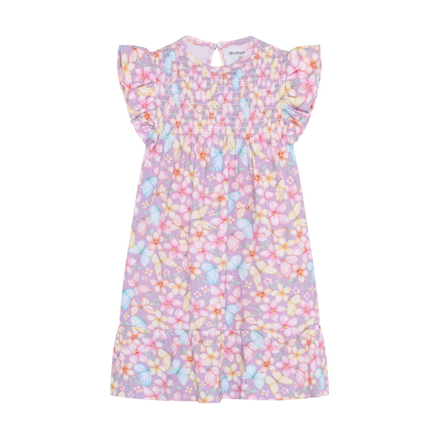 Minymo - Butterflies & Floral Cotton Dress