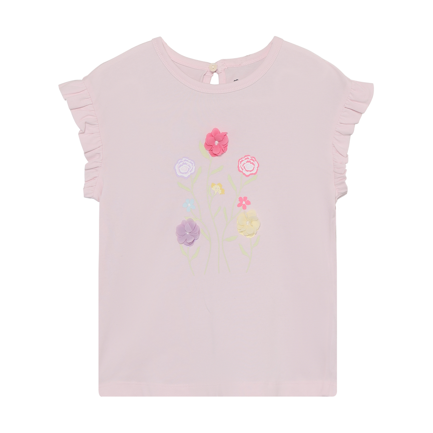 Minymo - 3D Floral Graphic T-Shirt - 5Y