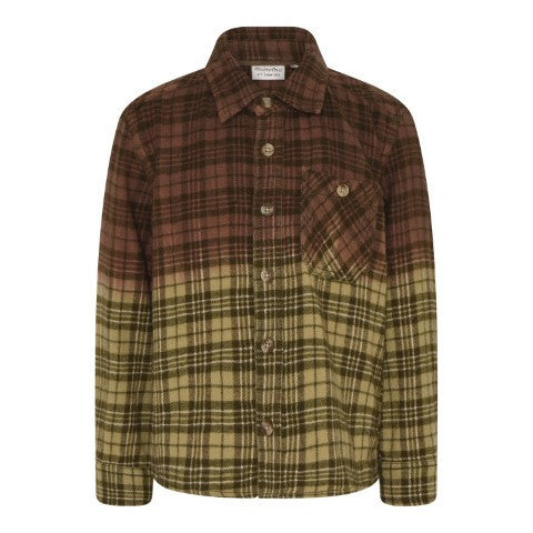 Minymo - Long Sleeve Gradient Check Flannel Shirt