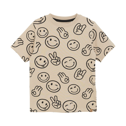 Minymo Emoji Face Printed T-Shirt