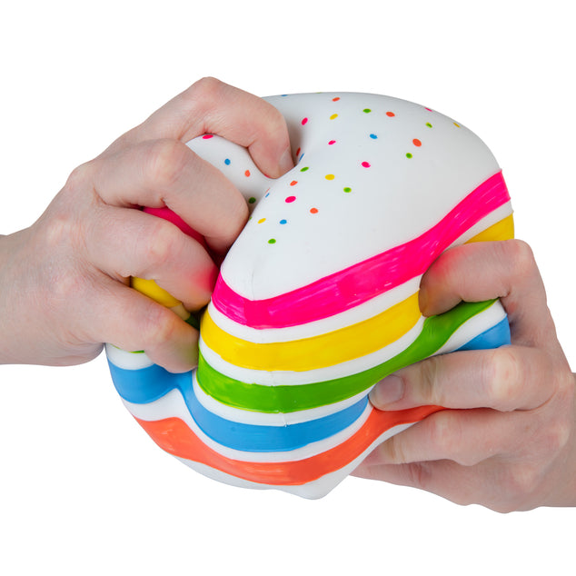 ORB Easy Sqweezy Rainbow Cake Squishy Fidget Toy