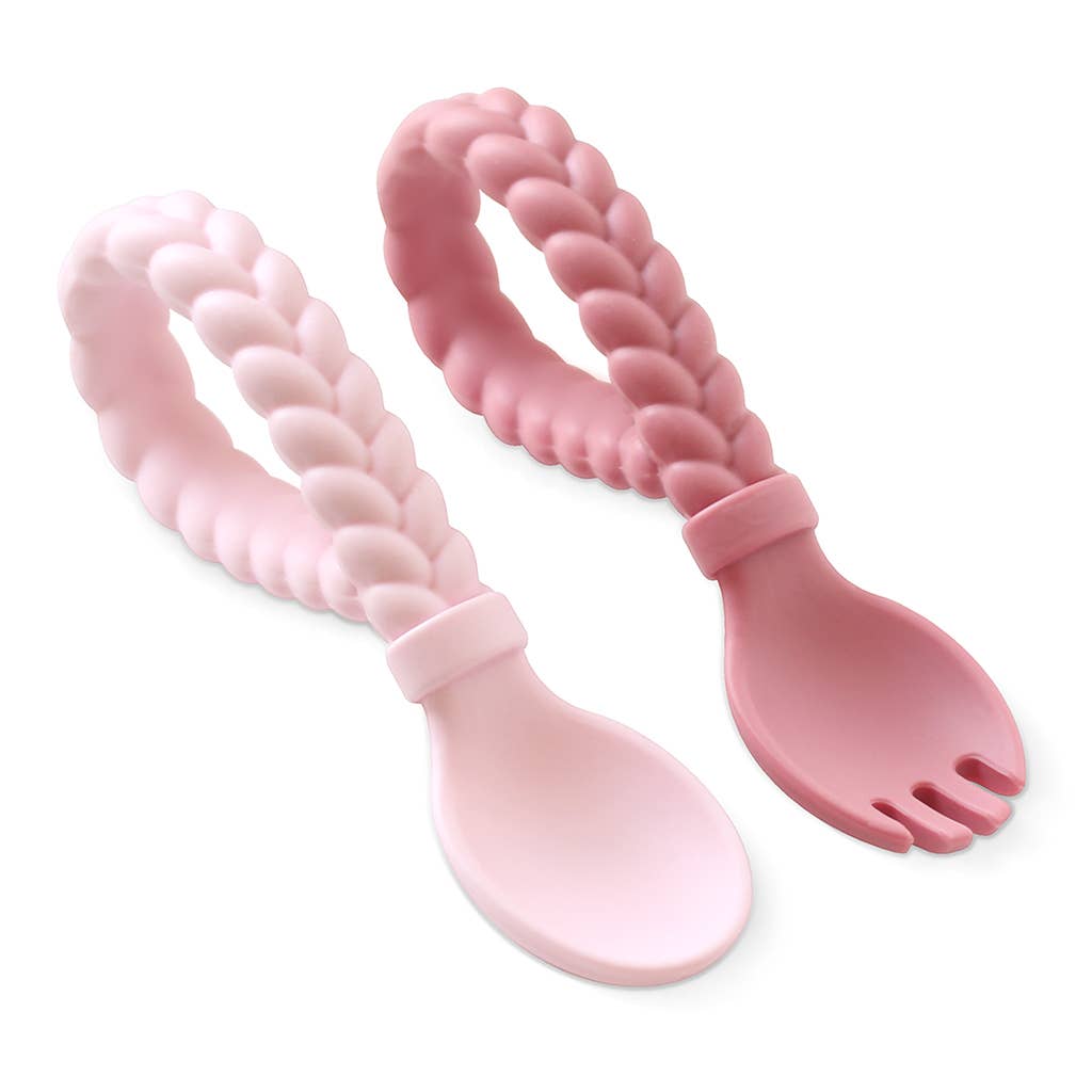Itzy Ritzy - Sweetie Spoon + Fork Set: Buttercream + Toffee