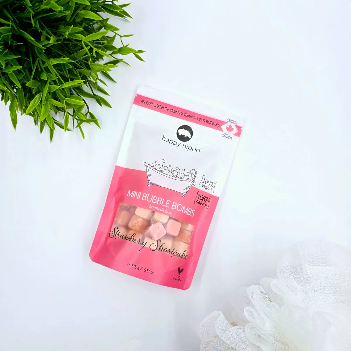 Happy Hippo Bath - Strawberry Shortcake Mini Bubble Bombs