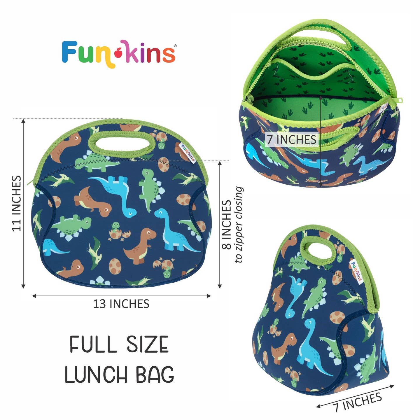 My Funkins - Large Lunch Bag for Kids - Sea Turtles
