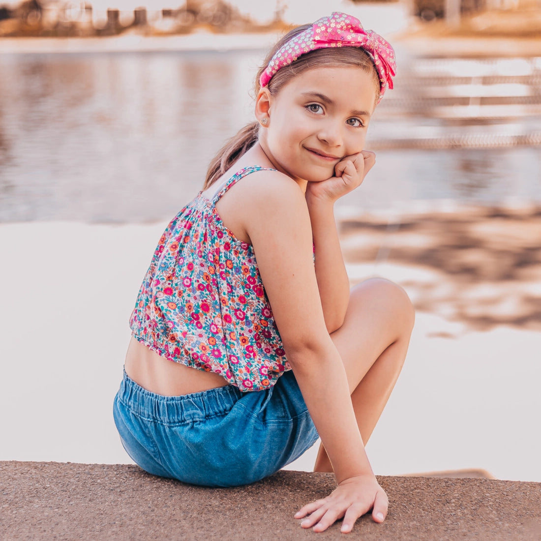 Frog Sac - Big Bow Headband - Double Layer Sequin