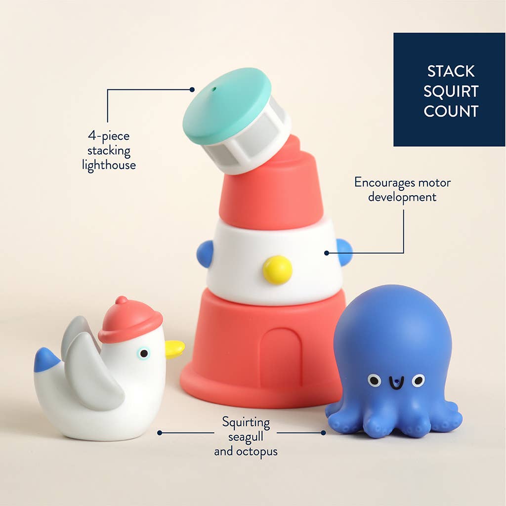 Itzy Ritzy - Itzy Stack & Squirt Bath + Water Toy Set