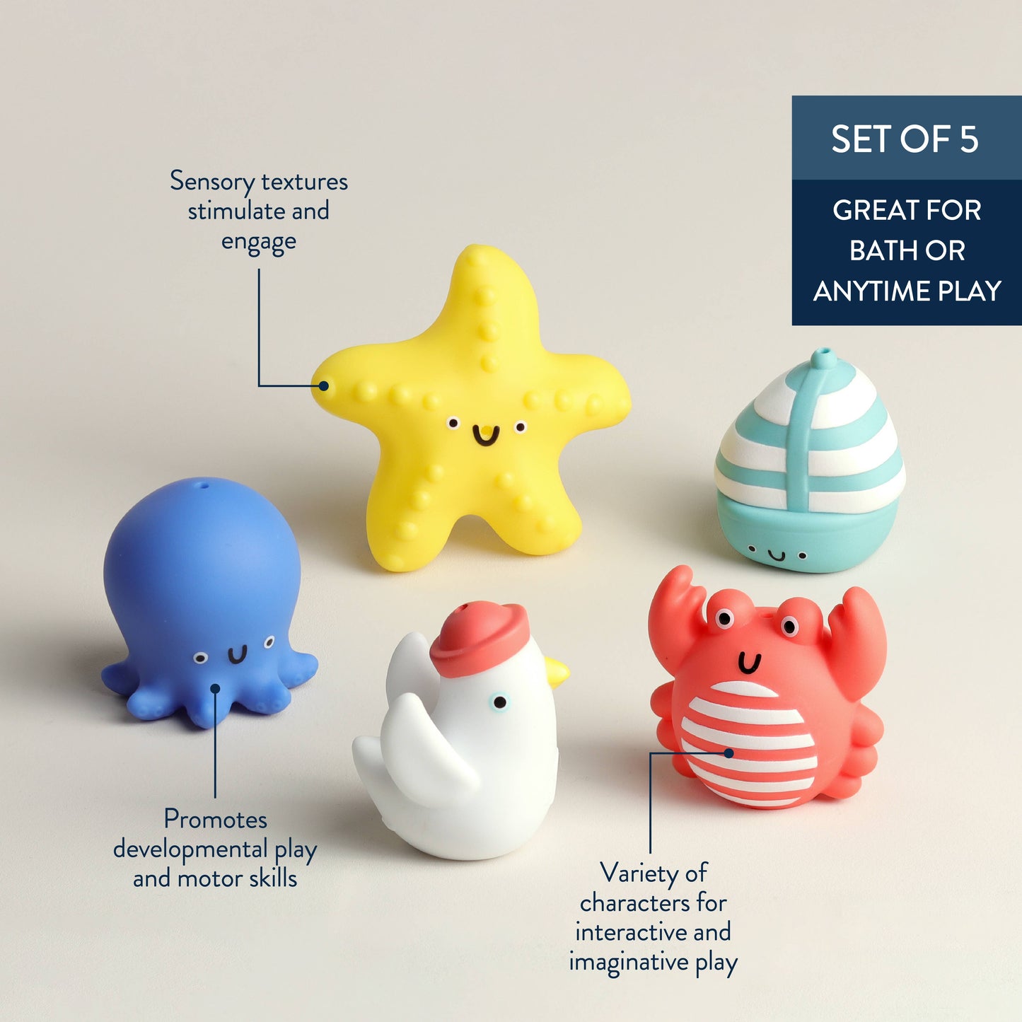 Itzy Ritzy - Itzy Bitzy Puppets - Bath + Storytelling: Nautical Friends Toys