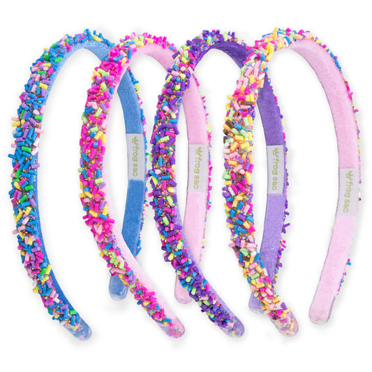 Frog Sac - Thin Sprinkle Headband - Non Slip Hair Accessories for Kids