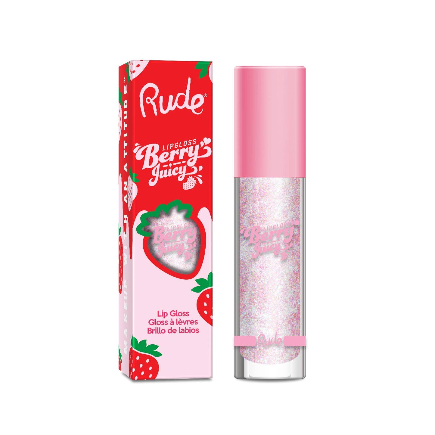 Rude Cosmetics - Berry Juicy Lip Gloss Pink