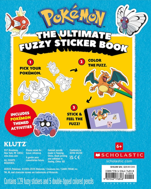 Klutz Pokémon Color Your Own Fuzzy Stickers