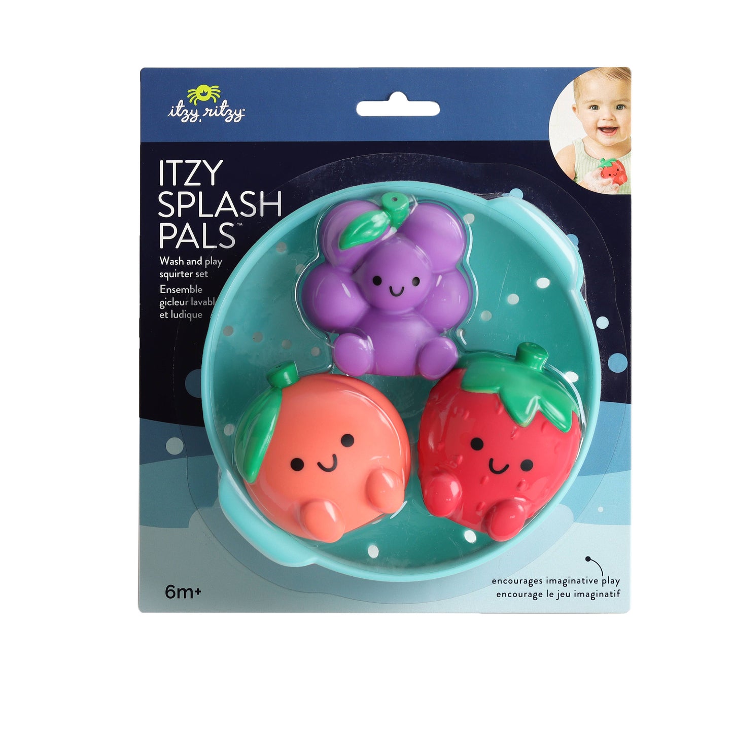 Itzy Ritzy -  Itzy Splash Pals - Bath + Water Toy: Fruit Friends