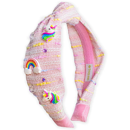 Frog Sac - Unicorn Knotted Headband - Rainbow Knot Hair Band For Kids