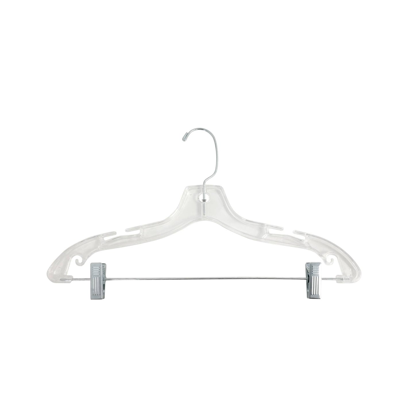 Suburban Sales - Plastic Clothes Top Hanger (100 count): Clear / 12" Childrens' Top Hanger