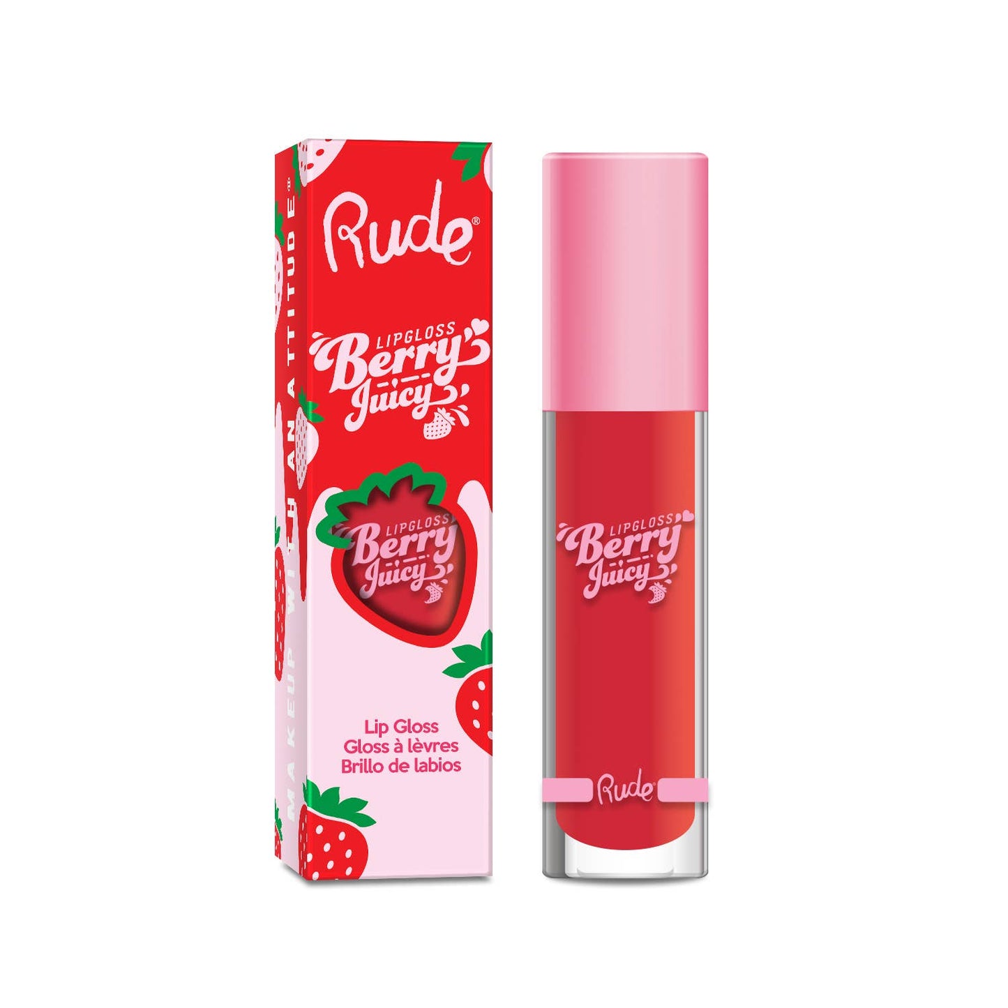 Rude Cosmetics - Berry Juicy Lip Gloss Pink