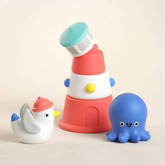 Itzy Ritzy - Itzy Stack & Squirt Bath + Water Toy Set