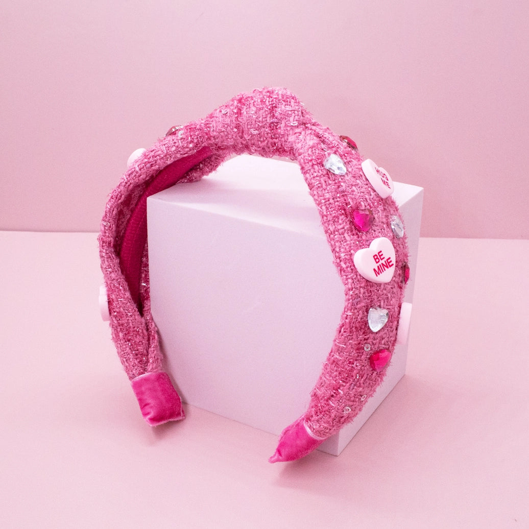 Frog Sac - Kids Embellished Knot Headband - Candy Valentines Day Heart