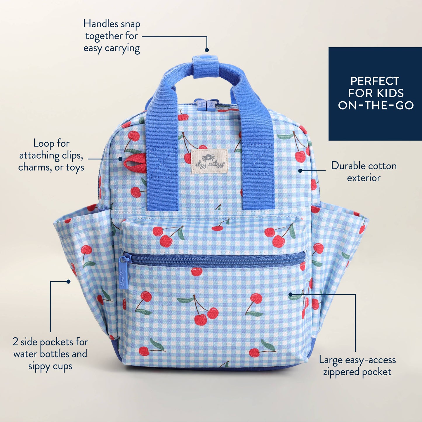 Itzy Ritzy - Itzy Bitzy Backpack - Cherry on Top