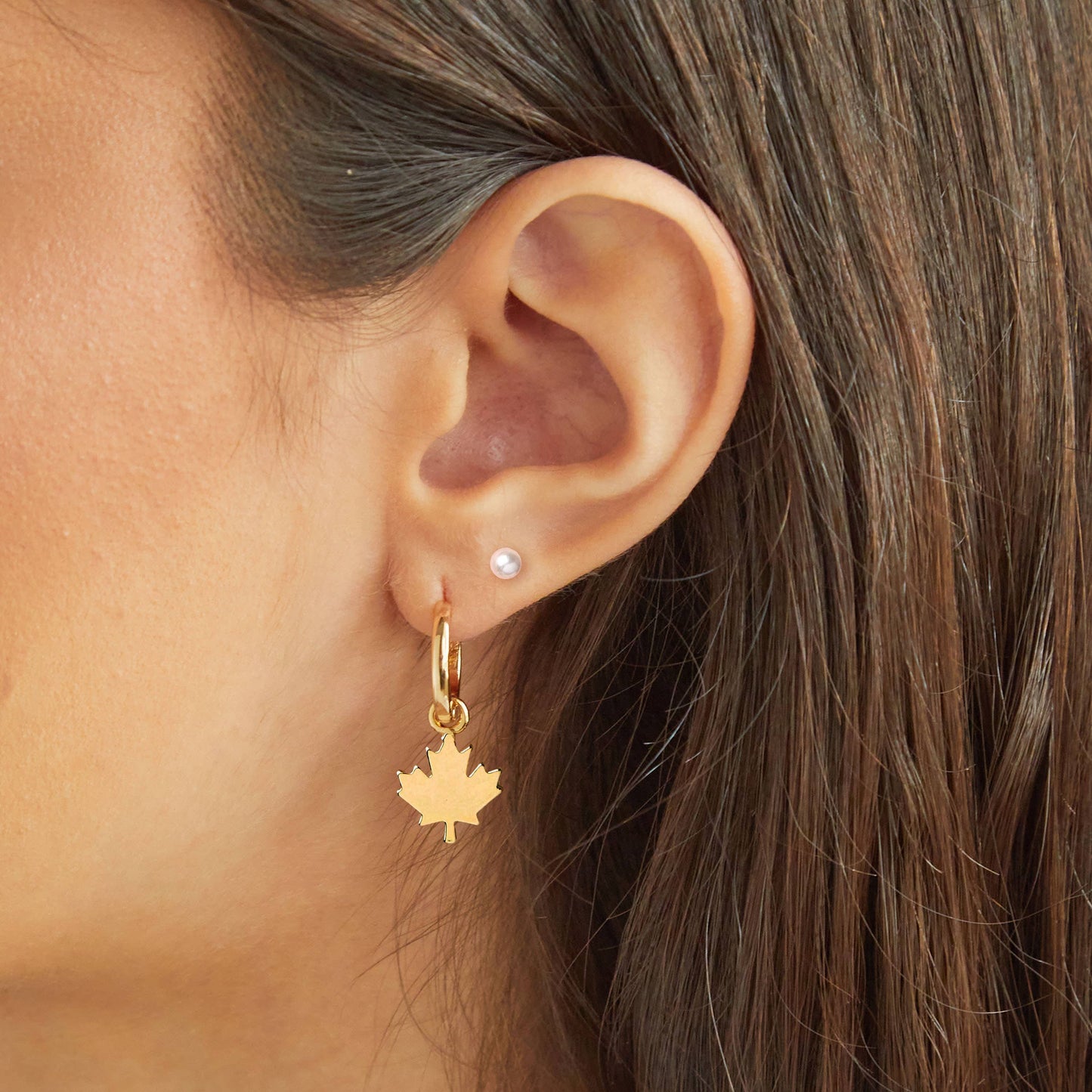 Foxy Originals - Maple Leaf Huggie Hoop Earrings