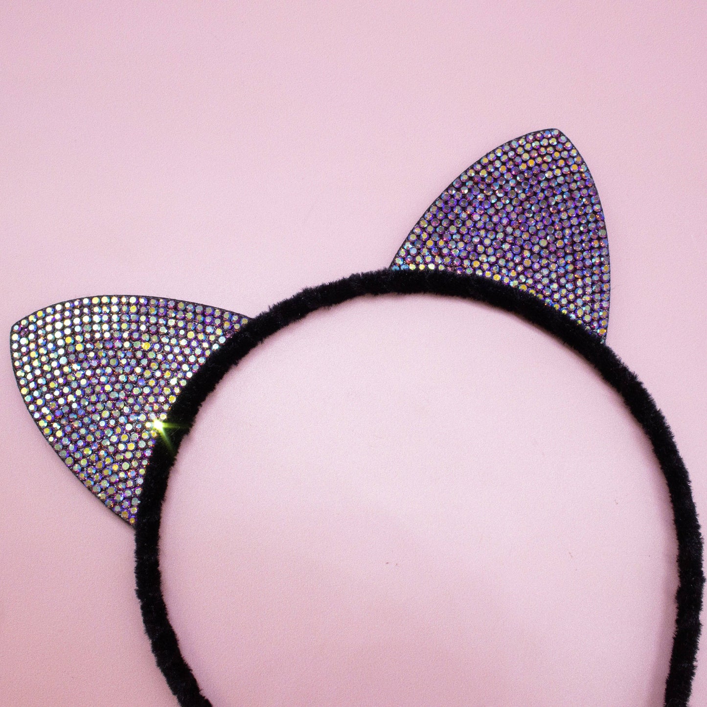 Frog Sac - Cat Ears Headband - Kids Dual Sided Rhinestone Hairband