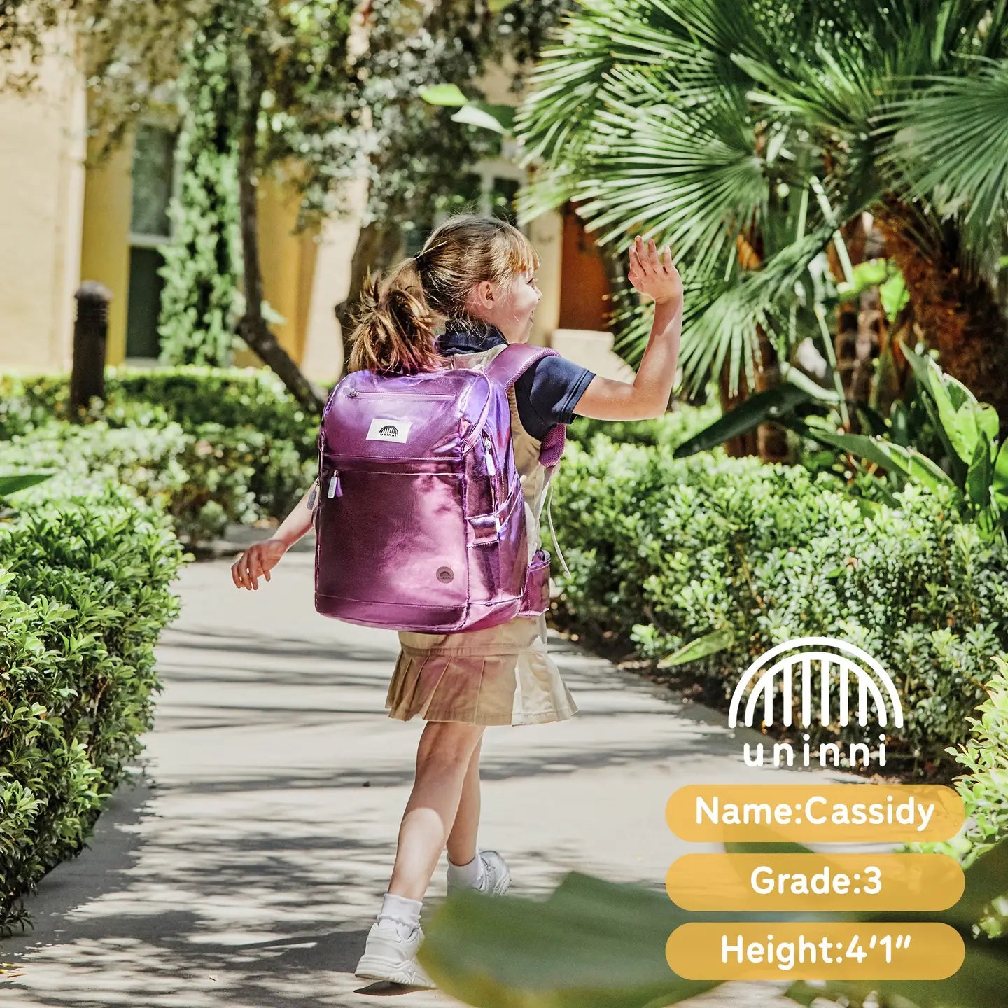 uninni - Bailey Backpack - Metallic Lavender