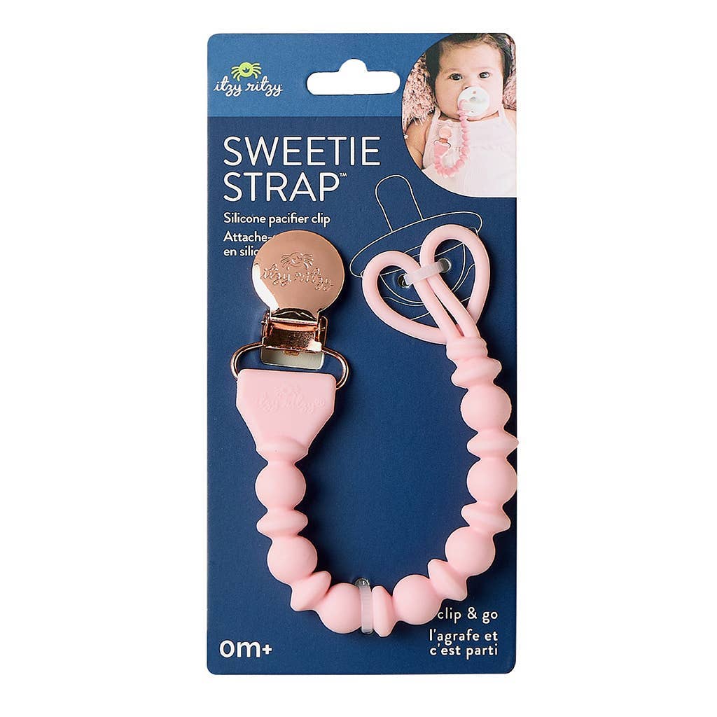Itzy Ritzy - Sweetie Strap Silicone One-Piece Pacifier Clips