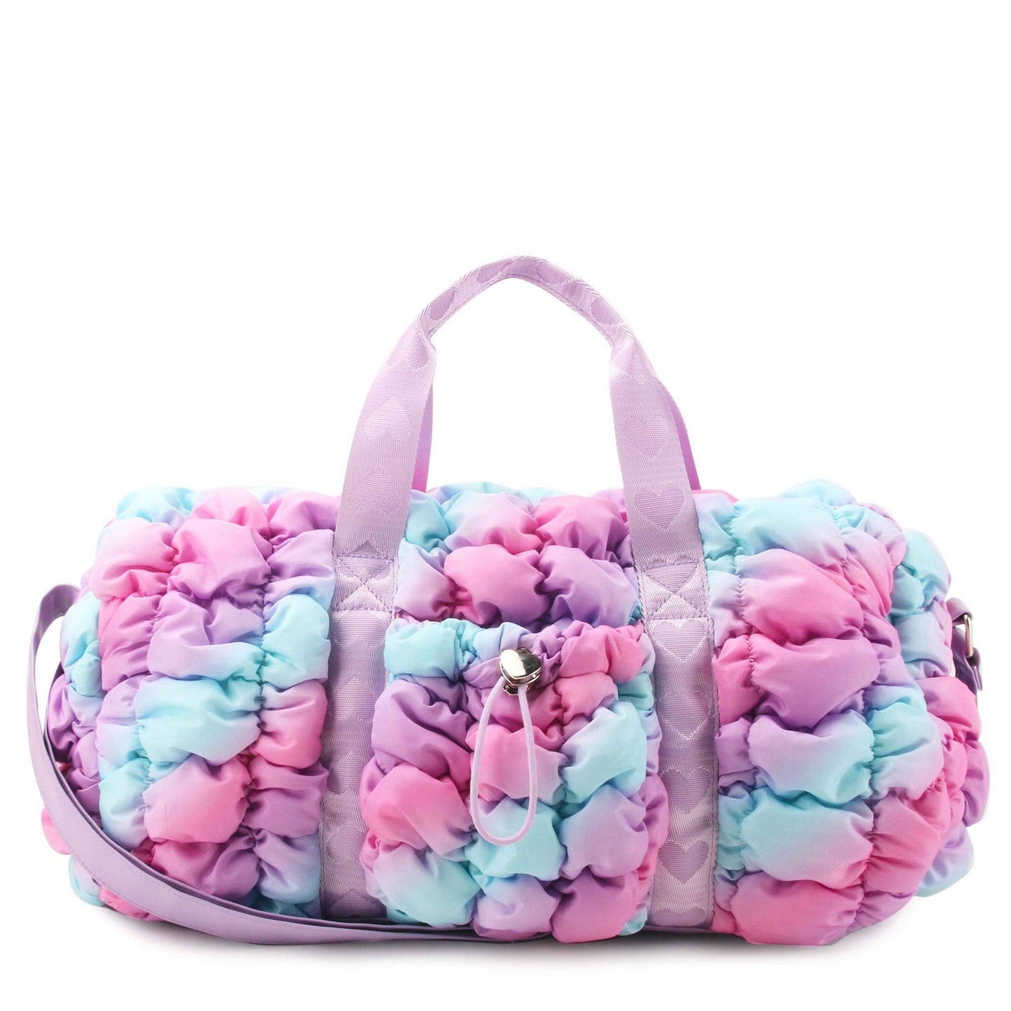 OMG Accessories - Quilted Scrunchies Ombré Large Barrel Duffle Bag