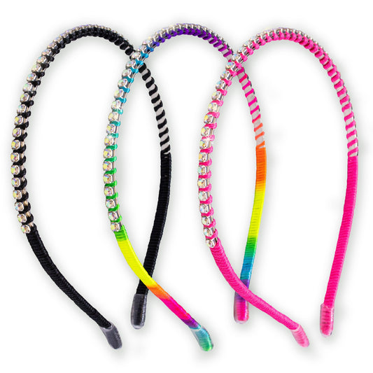 Frog Sac - Thin Rhinestone Headbands for Kids Girls