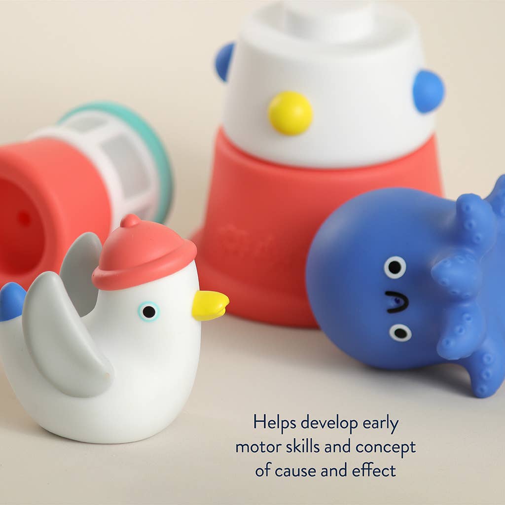 Itzy Ritzy - Itzy Stack & Squirt Bath + Water Toy Set