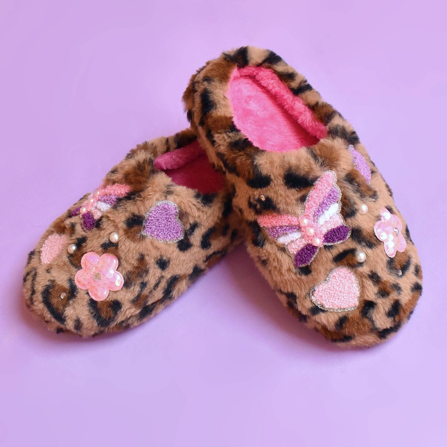 OMG Accessories - Butterfly Leopard Slippers