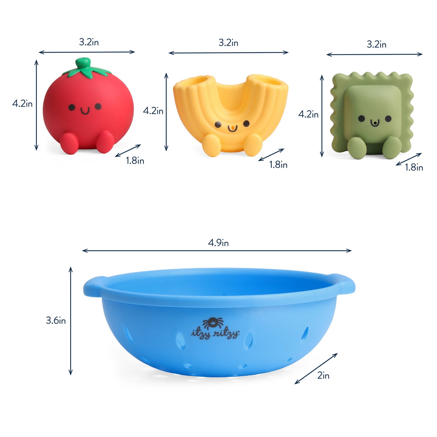 Itzy Ritzy Canada - Pasta Itzy Splash Pals Bath Toys