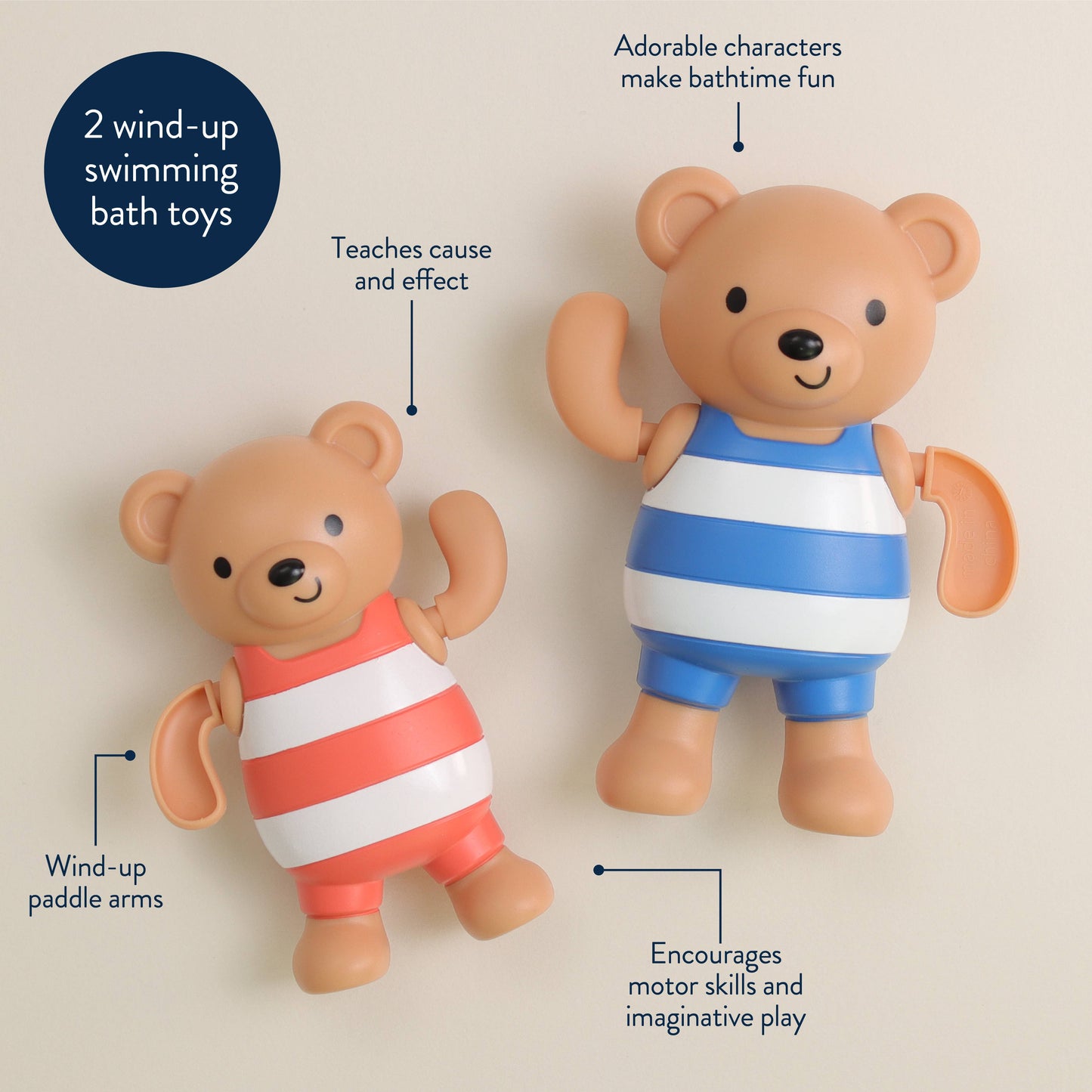 Itzy Ritzy - Teddy Bear Silly Swimmers Bath Toys