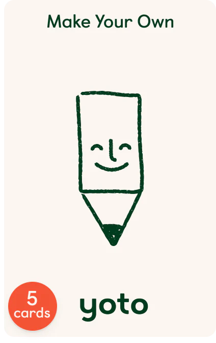 Yoto Make Your Own Cards | Pack of 5 Blank Customisable Cards | Link to Any Audio