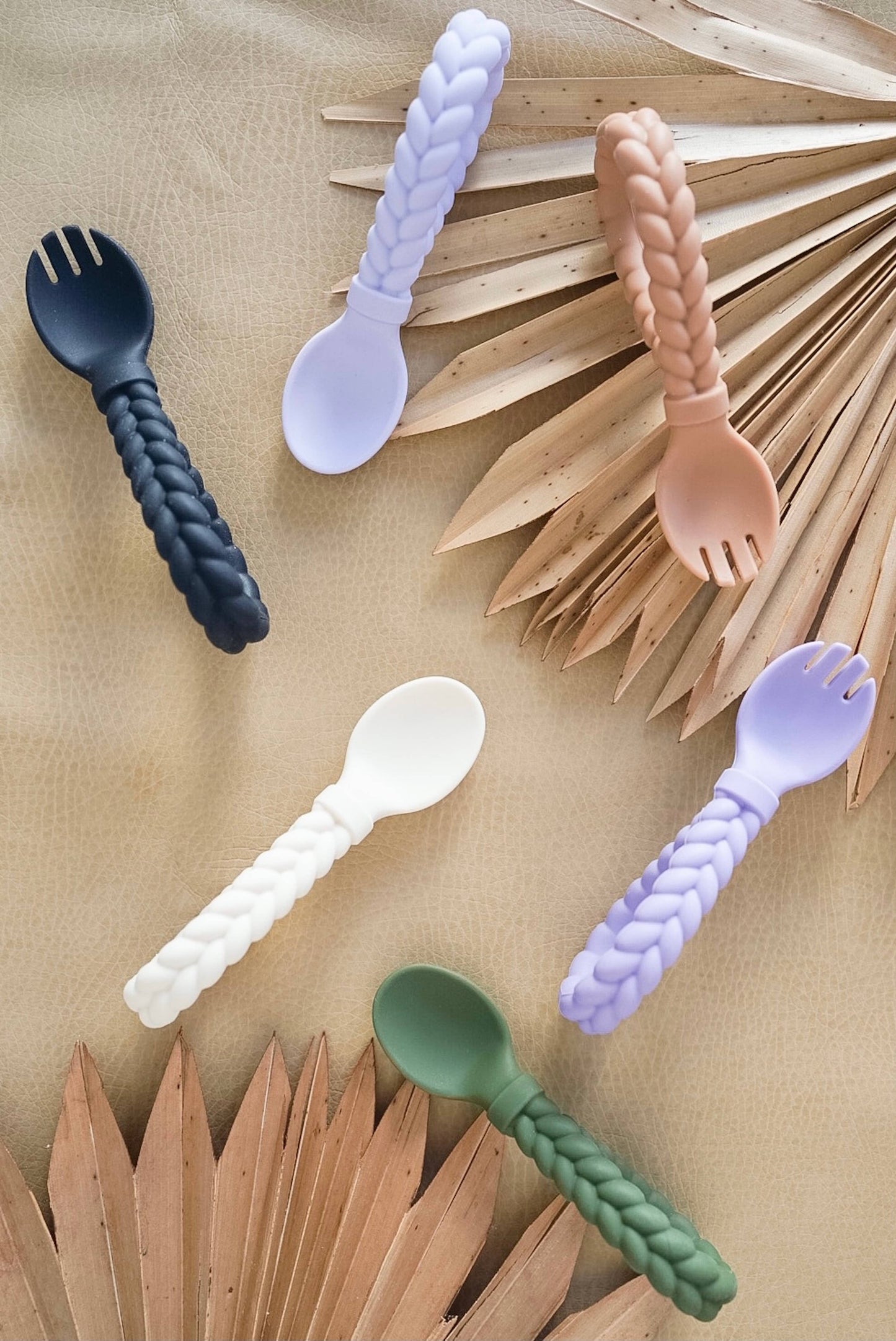Itzy Ritzy - Sweetie Spoon + Fork Set: Buttercream + Toffee