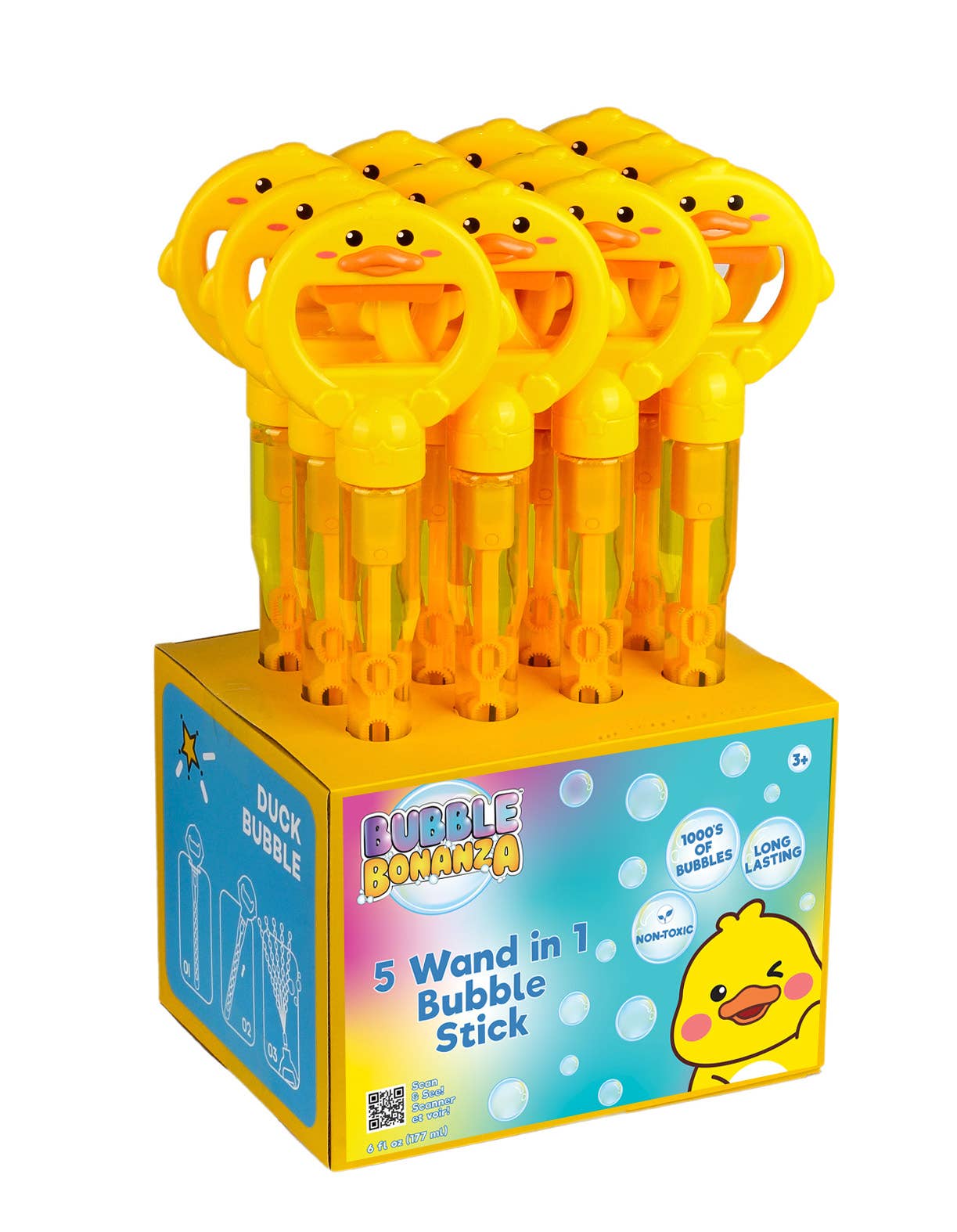 Wishbone Products - Duck 5 Expandable Wands Bubble Maker