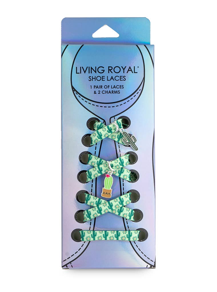 Living Royal - Shoelaces w/ Charms Set - Western Cactus