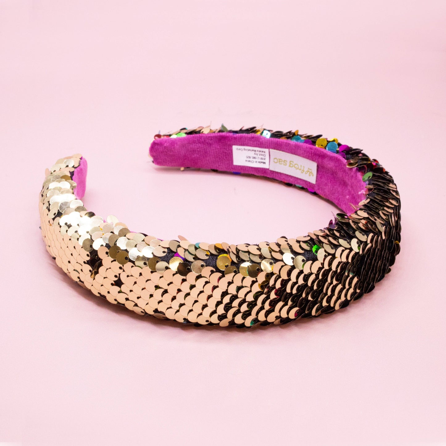 Frog Sac - Reversible Sequin Headband - Kids Padded Hair Band