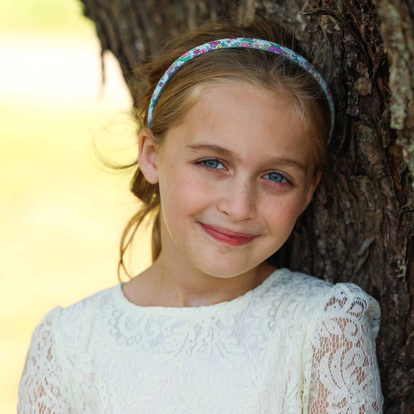 Frog Sac - Thin Floral Headband - Non Slip Hair Accessories for Kids