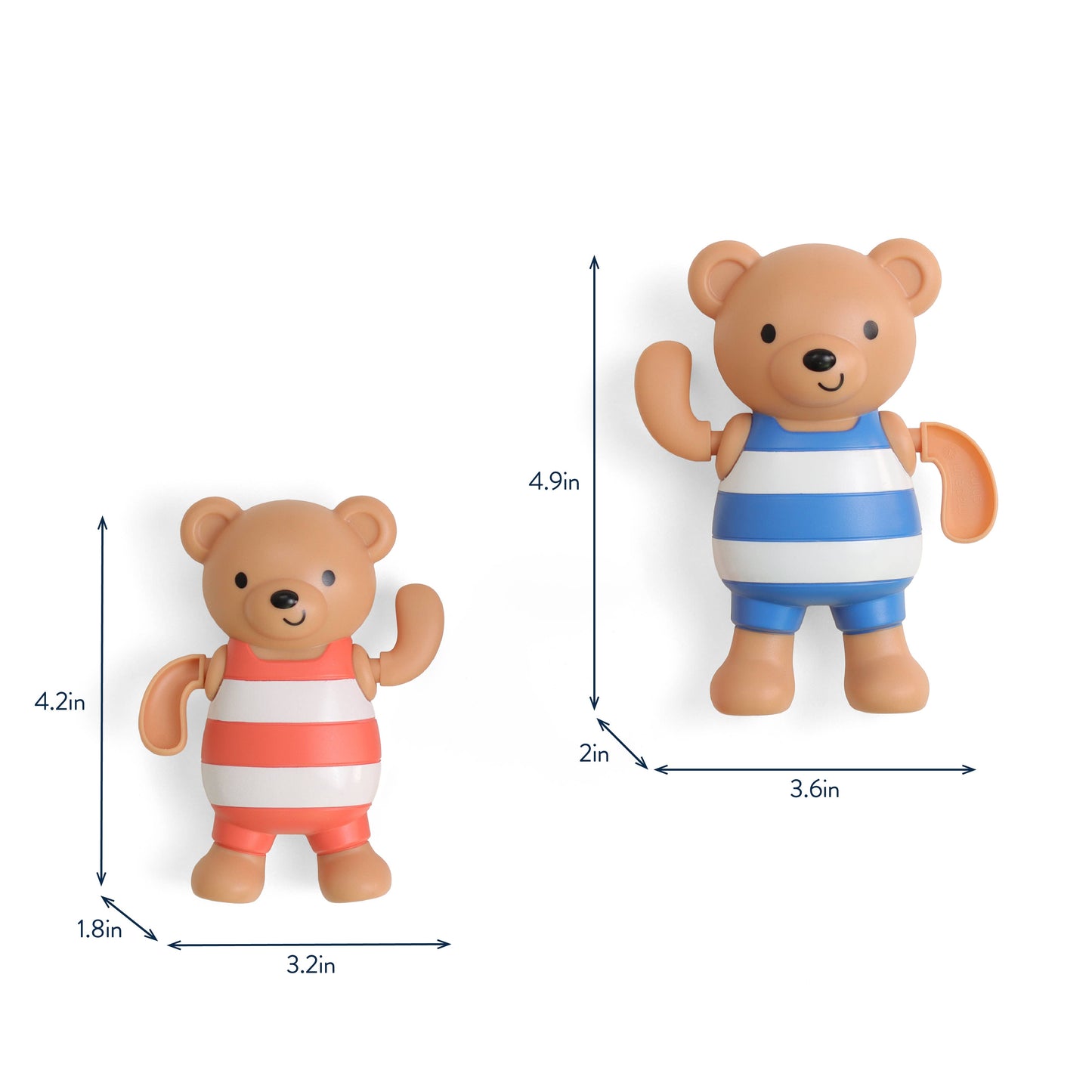 Itzy Ritzy - Teddy Bear Silly Swimmers Bath Toys