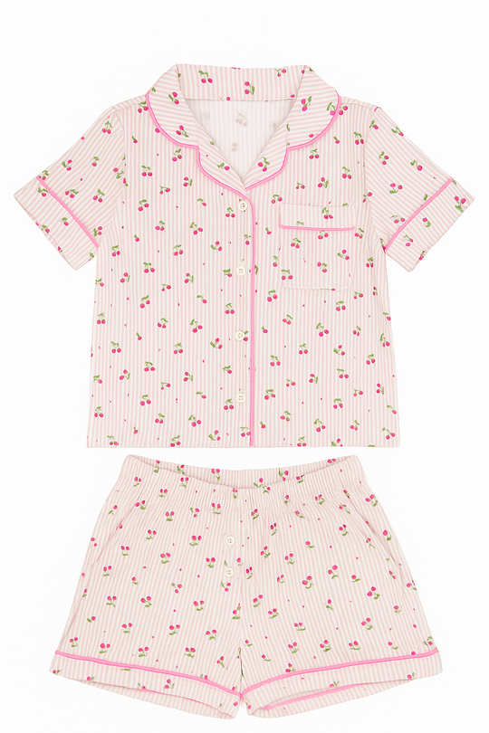 Preppy Goose - 2-piece Short Sleeve Jersey PJ Set
