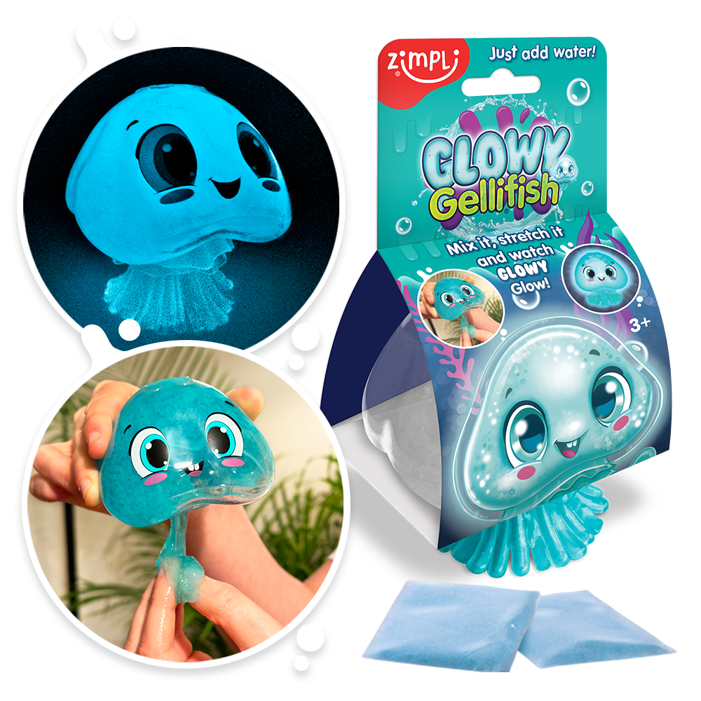 Zimpli Kids - Zimpli Glowy Gellifish With Glow In The Dark Sensory Slime