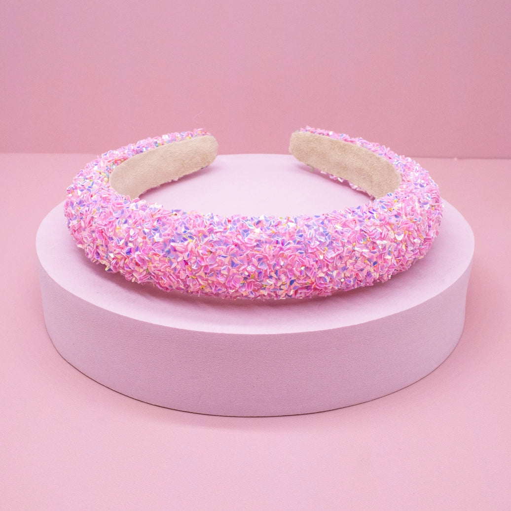 Frog Sac - Kids Padded Headband - Chunky Sequin Hair Band