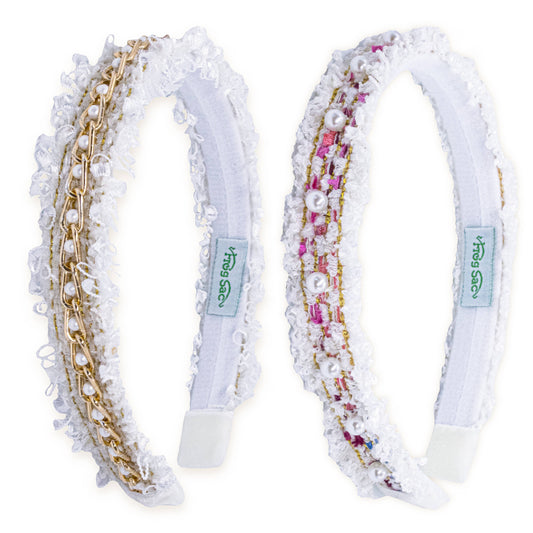 Frog Sac - Confetti Pearl Headbands - 2 Pack