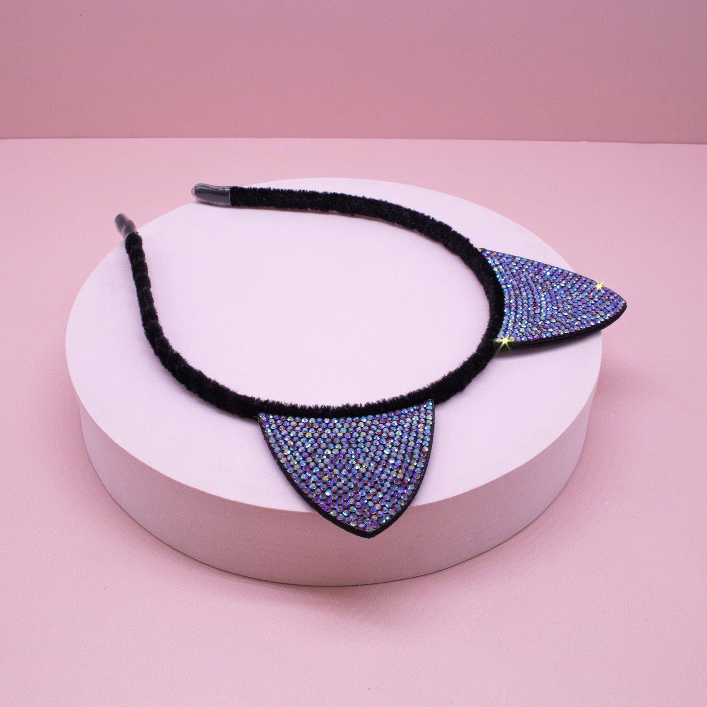 Frog Sac - Cat Ears Headband - Kids Dual Sided Rhinestone Hairband