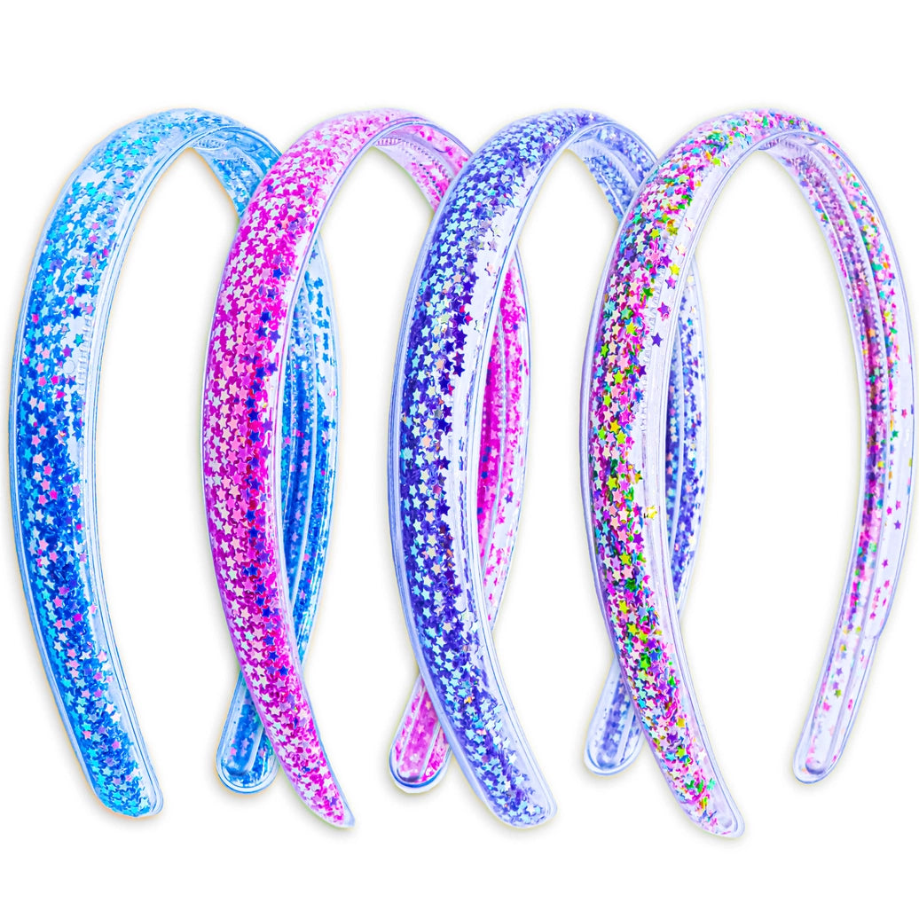 Frog Sac - Sparkly Glitter Headbands 4 Pack