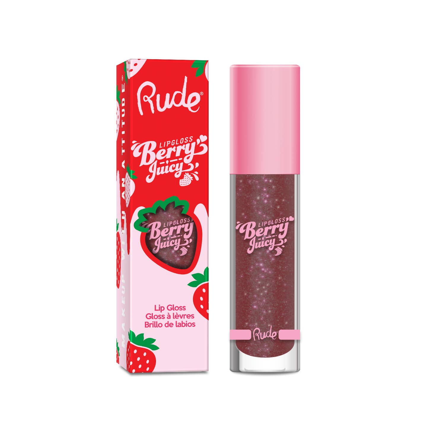 Rude Cosmetics - Berry Juicy Lip Gloss Pink
