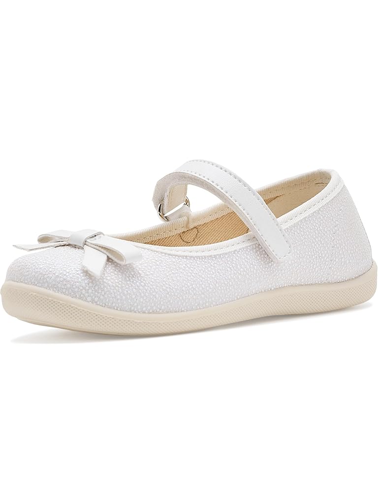 Naturino - Claries 2 Canvas  White Mary Jane Shoe Crystals/Sprint