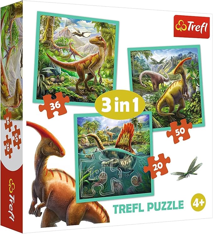 Trefl The Extraordinary World of Dinosaur Print 50/36/20 Pcs