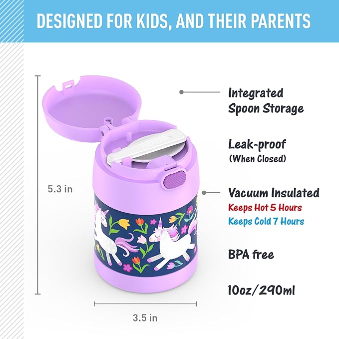 Thermos Funtainer 10oz FUNTAINER® FOOD JAR PATTERNS, Unicorn Blooms