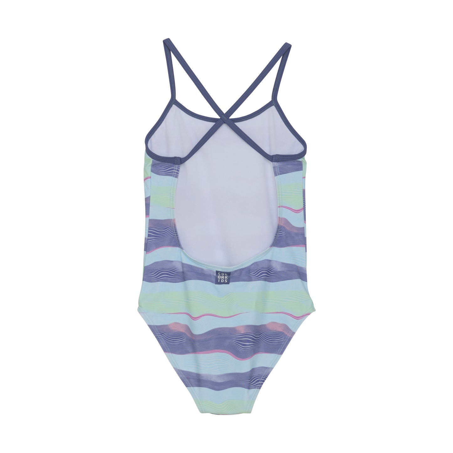 Color Kids 1 pc Swimsuit Blue & Purple Waves - 6Y