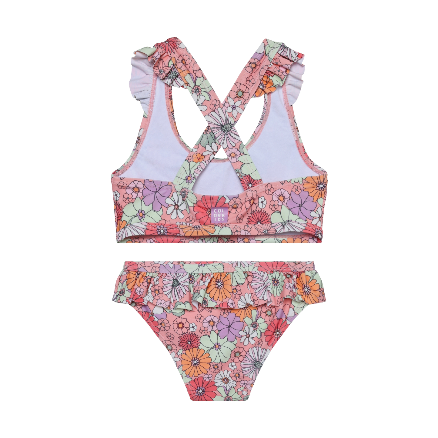 Color kids - 2 Pc Girls Swimsuit Bikini W. Skirt